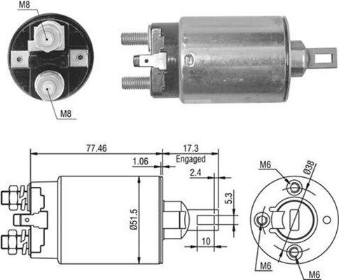 MAGNETI MARELLI Magnetlülitus,starter 940113050395